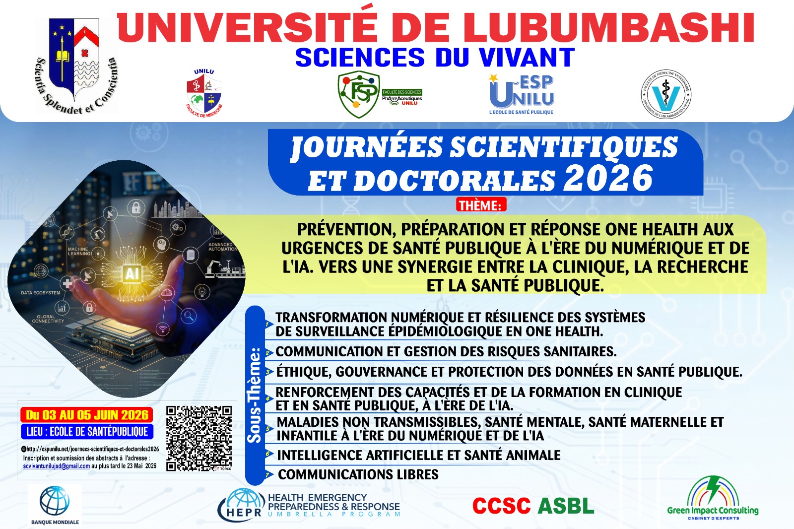 JOURNÉES SCIENTIFIQUES ET DOCTORALES 2026